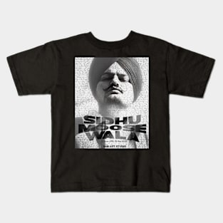 Sidhu Moosewala artwork Kids T-Shirt